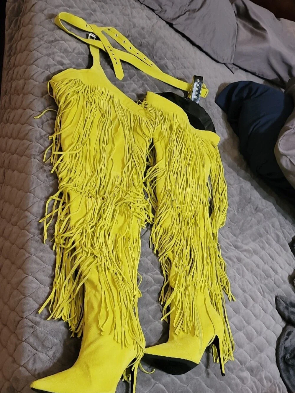 Cape Robbin Yellow Over-the-Knee Alba Boots